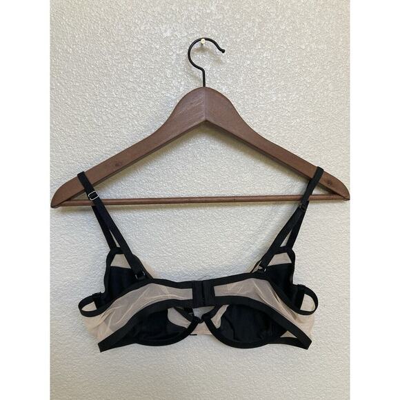 Victorias Secret Luxe Lingerie Unlined Sheer Mesh Demi Bra, Size 34D - Picture 7 of 8